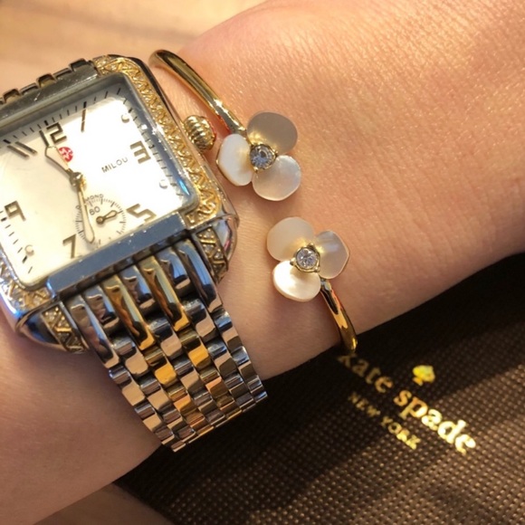 KATE SPADE • Disco Pansy Cuff Bracelet - Picture 2 of 6